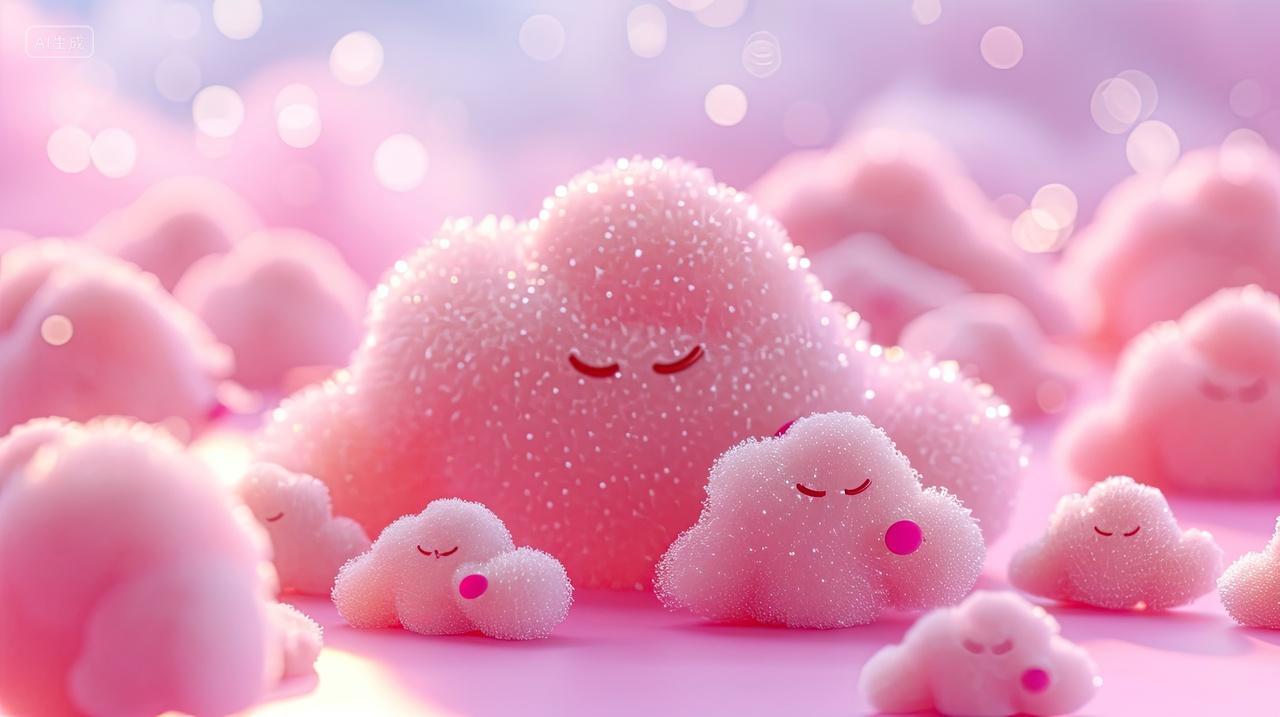 3D可爱风格云朵插图