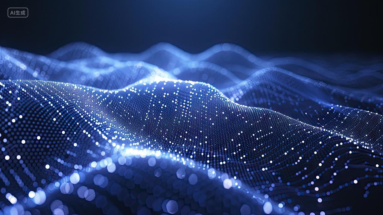 蓝色B端科技粒子背景素材