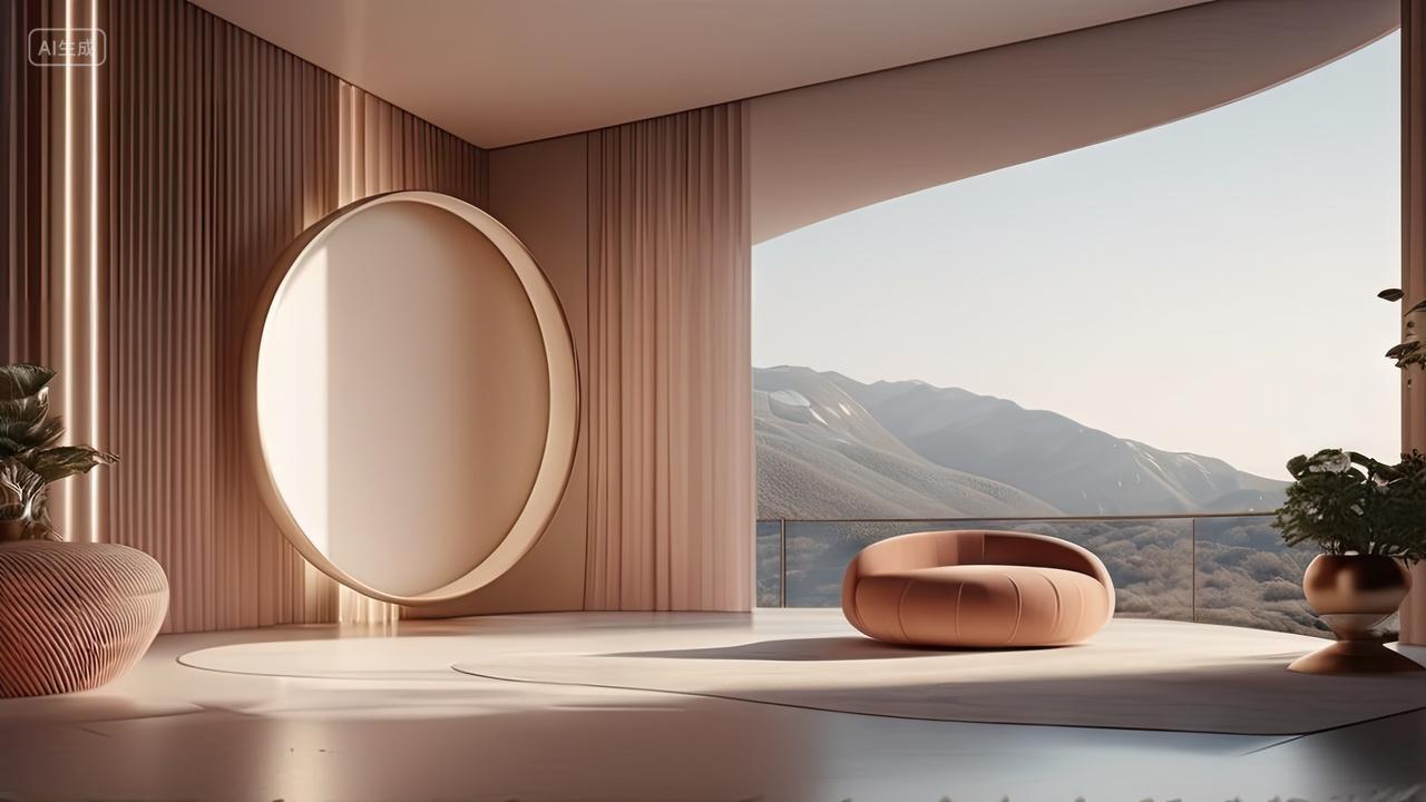 3D极简空间室内场景效果图