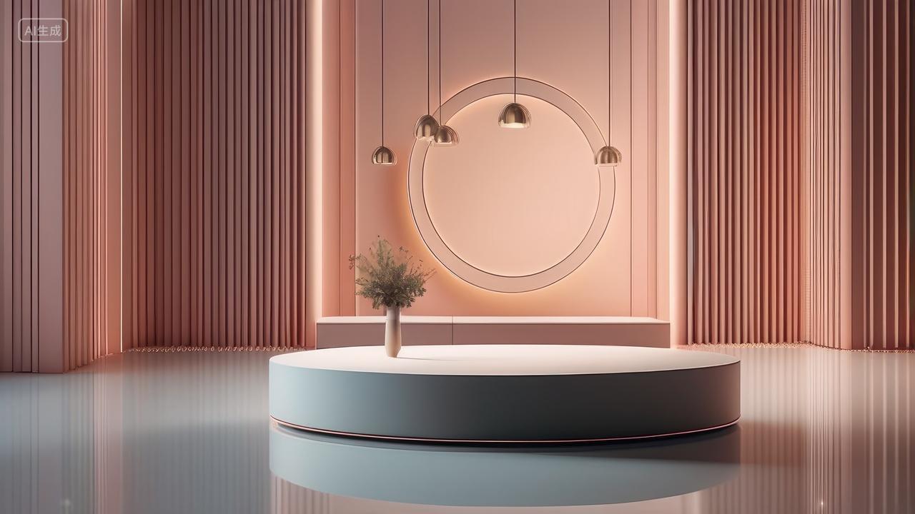 3D简约室内场景展台