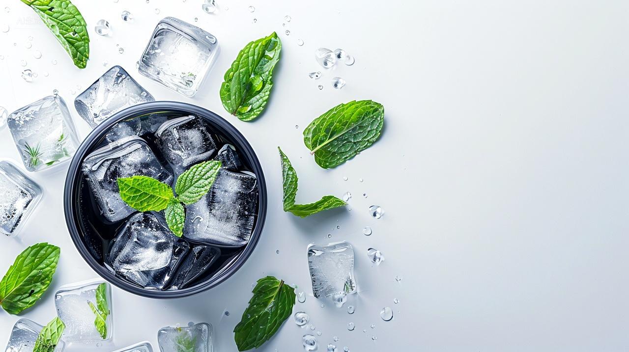 夏日里清凉冰镇解暑的可乐饮品