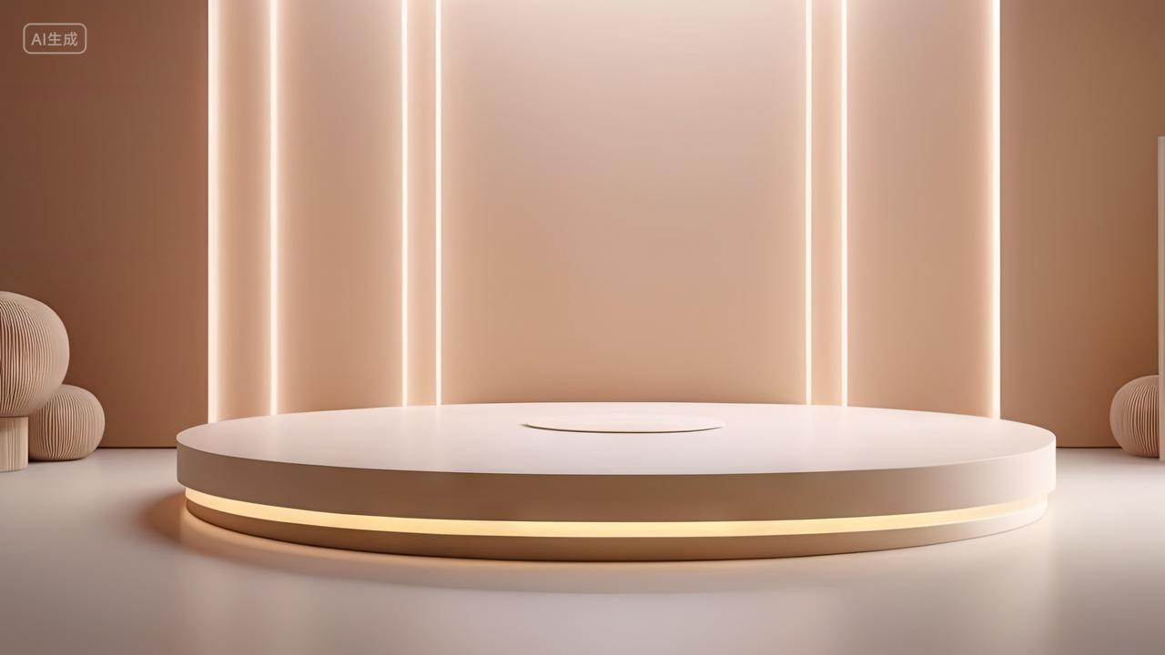 电商背景3D简约展台素材