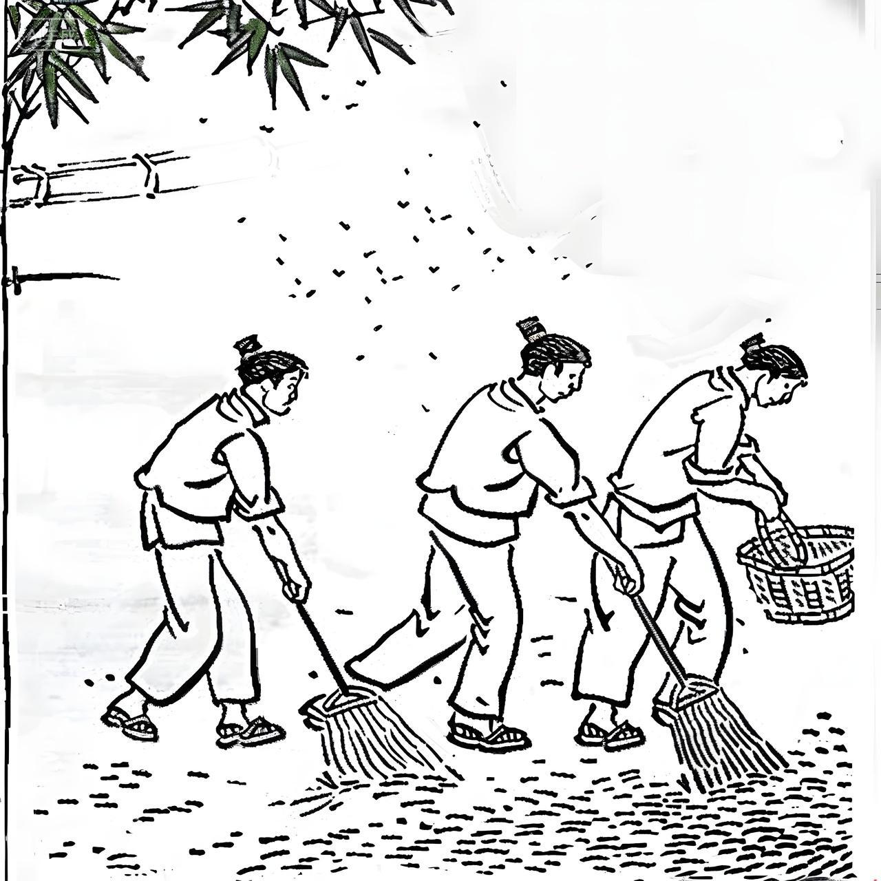 酒业古风酒文化酿酒摊晾步骤的图片