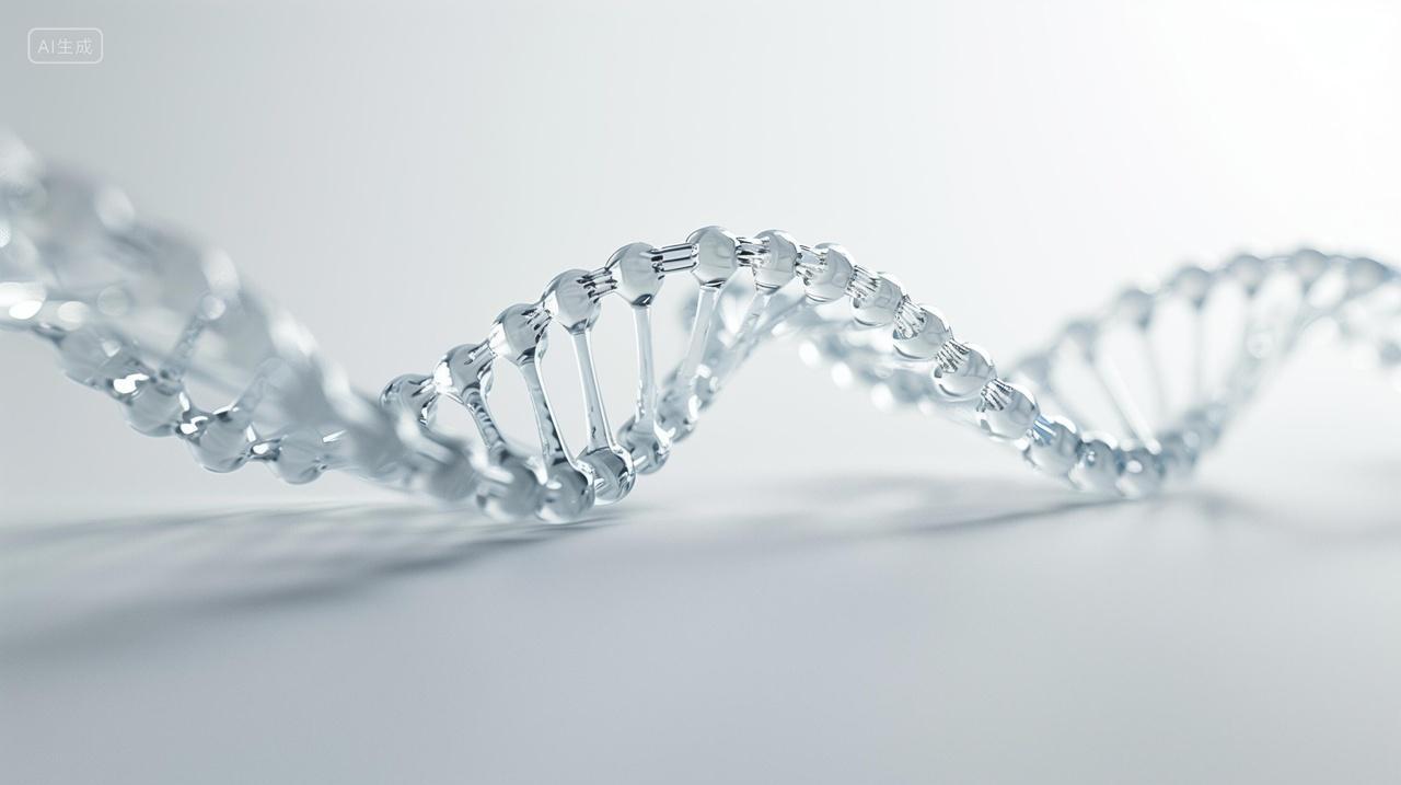白色透明DNA螺旋分子基因医疗健康