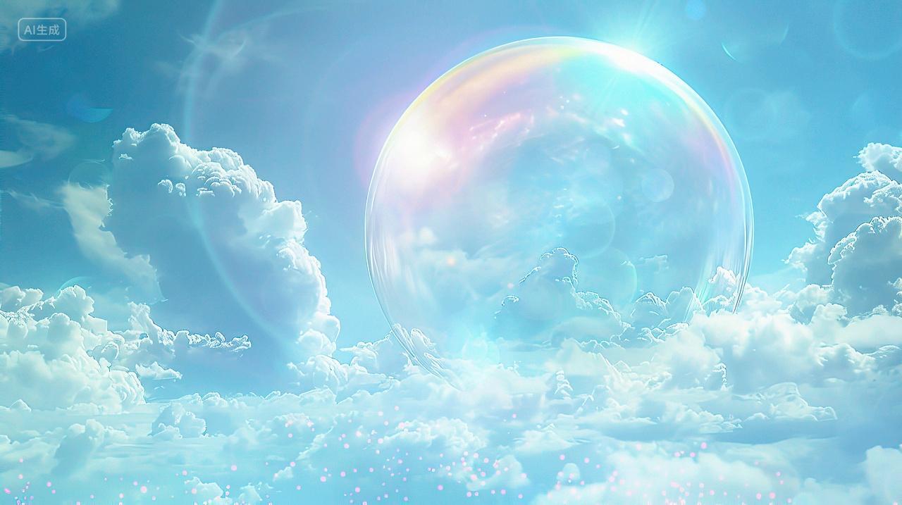 空中有一个大汽泡