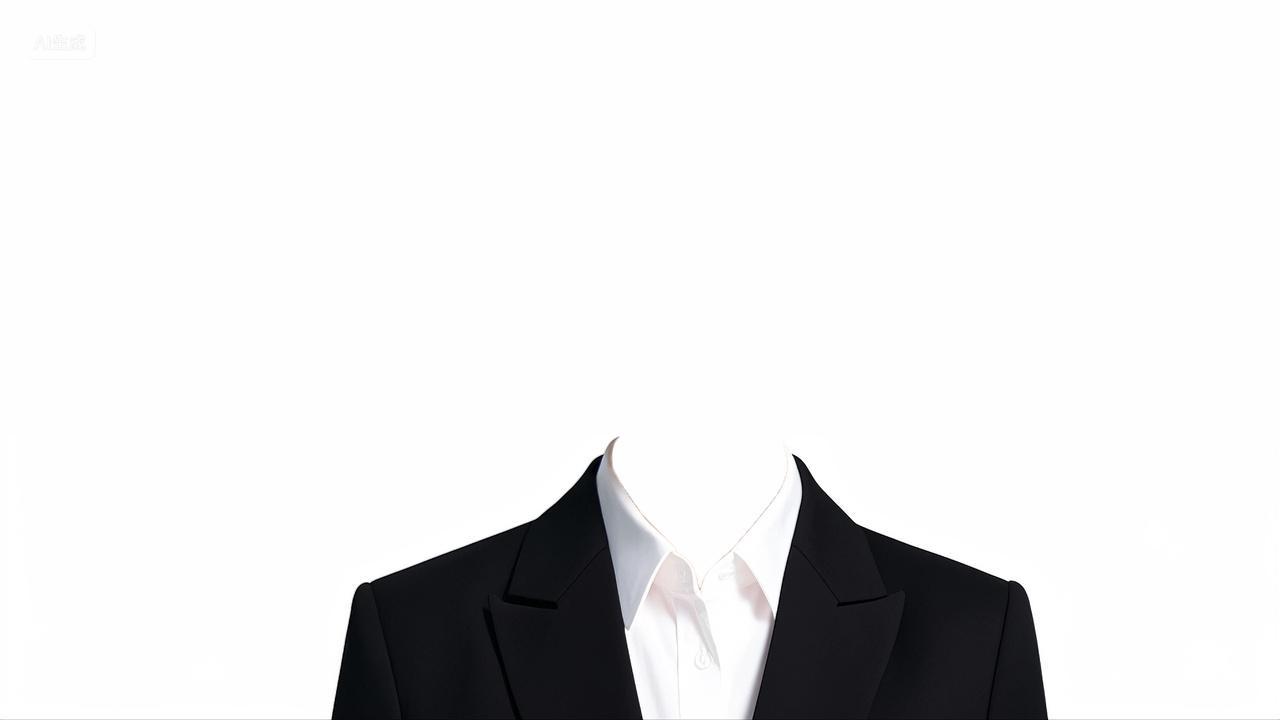 白底女士正装证件照模板