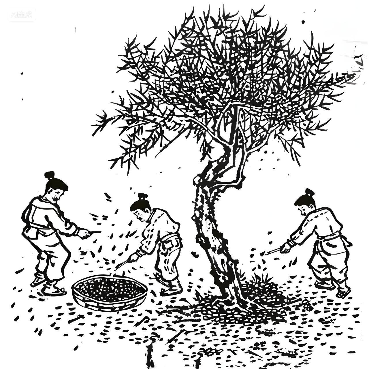 酒业酒文化古风酒文化酿酒步骤摊饭的图片