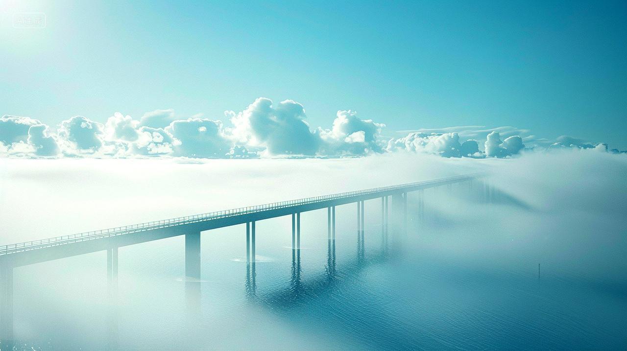 云雾下的跨海大桥