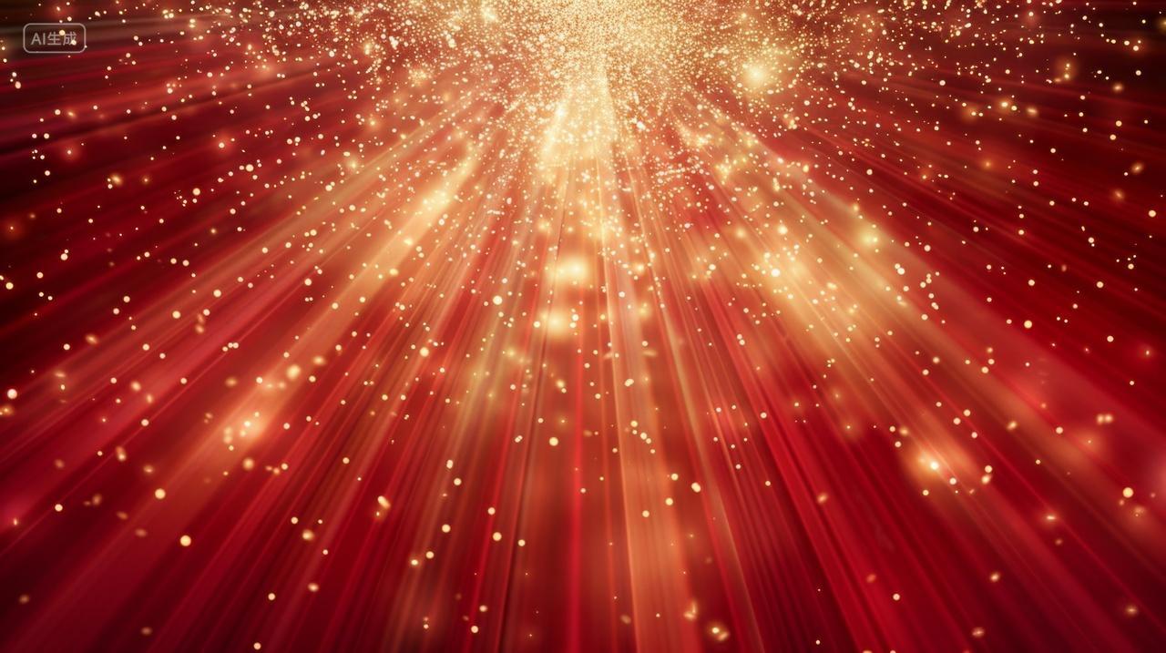 舞台颁奖素材梦幻的金色光芒背景