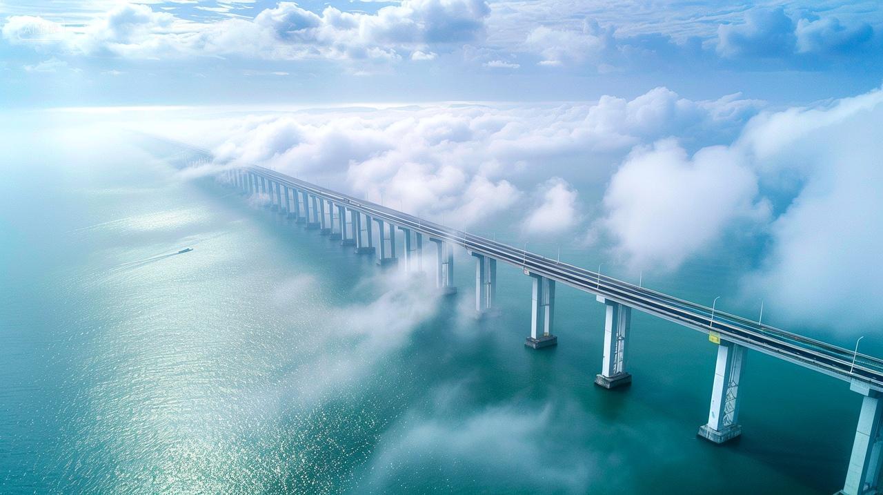 云雾下的跨海大桥