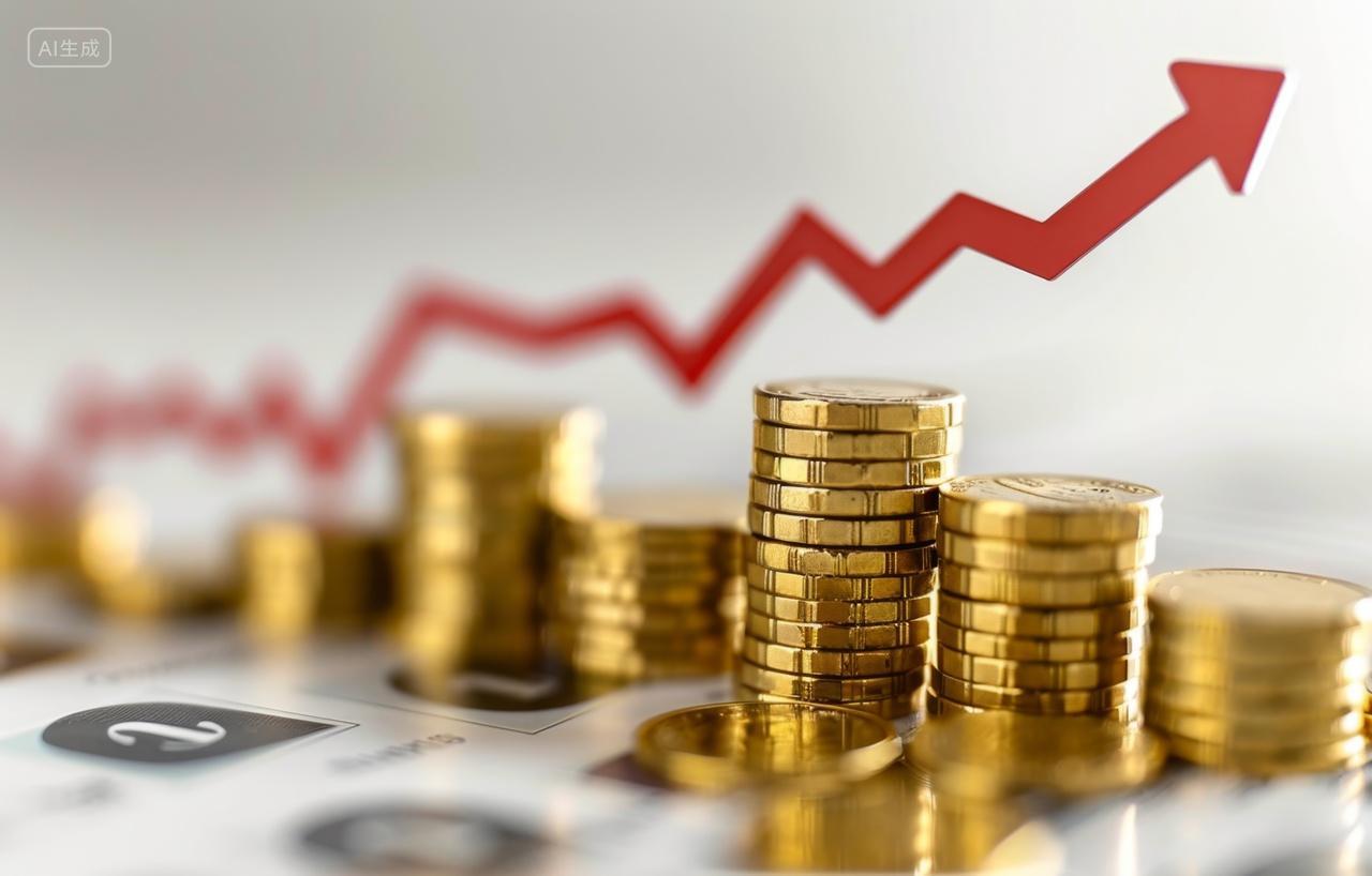 金融概念插图，财富积累与增长