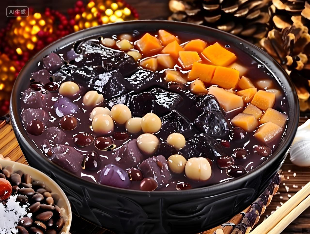 饮品糖水实拍风正面拍摄碗里烧仙草