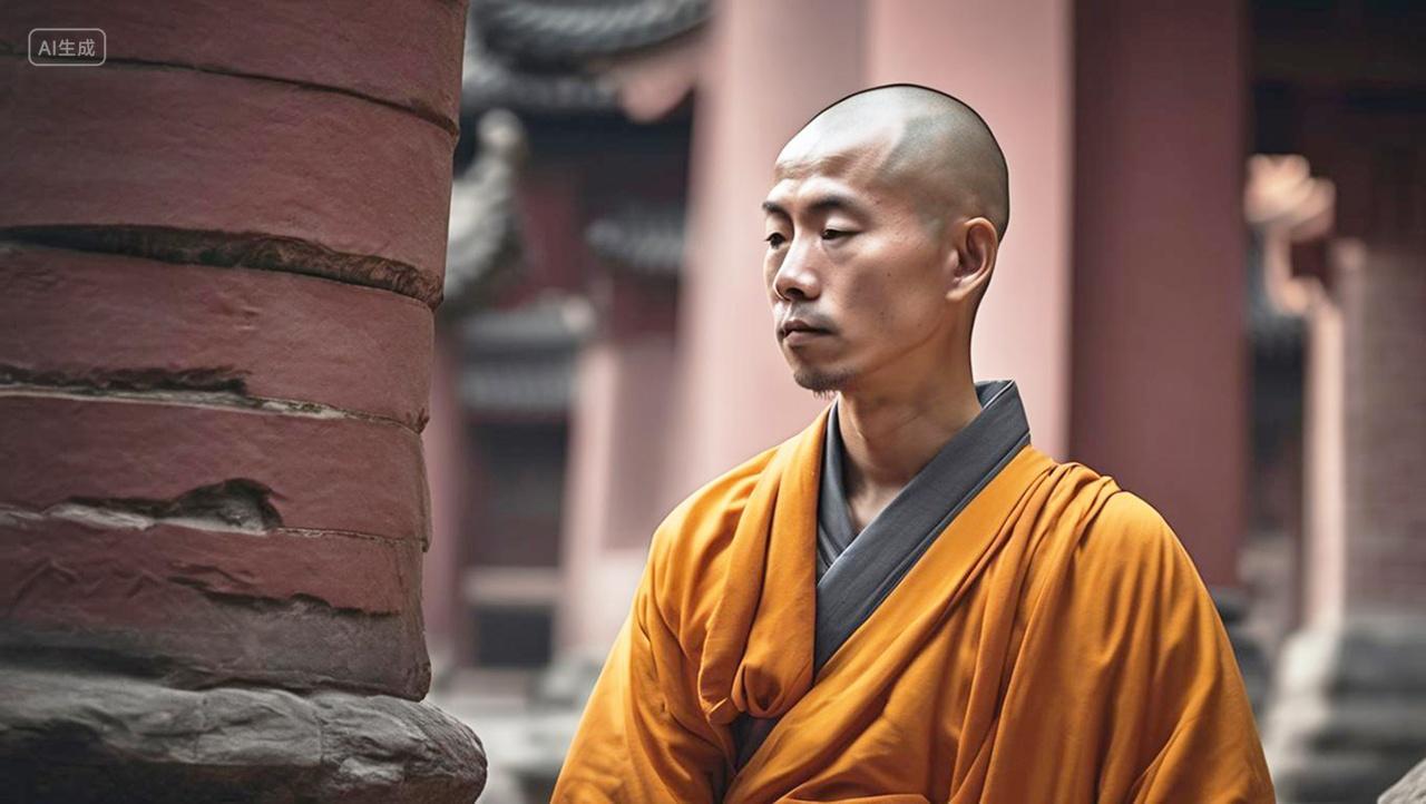 少林寺寺庙住持穿和尚服和尚