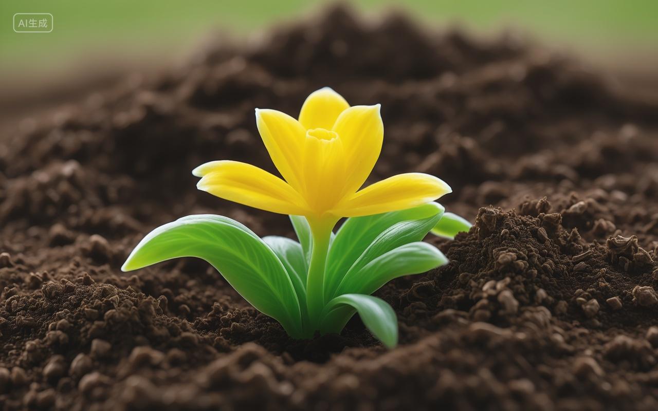 晨光下的小黄花