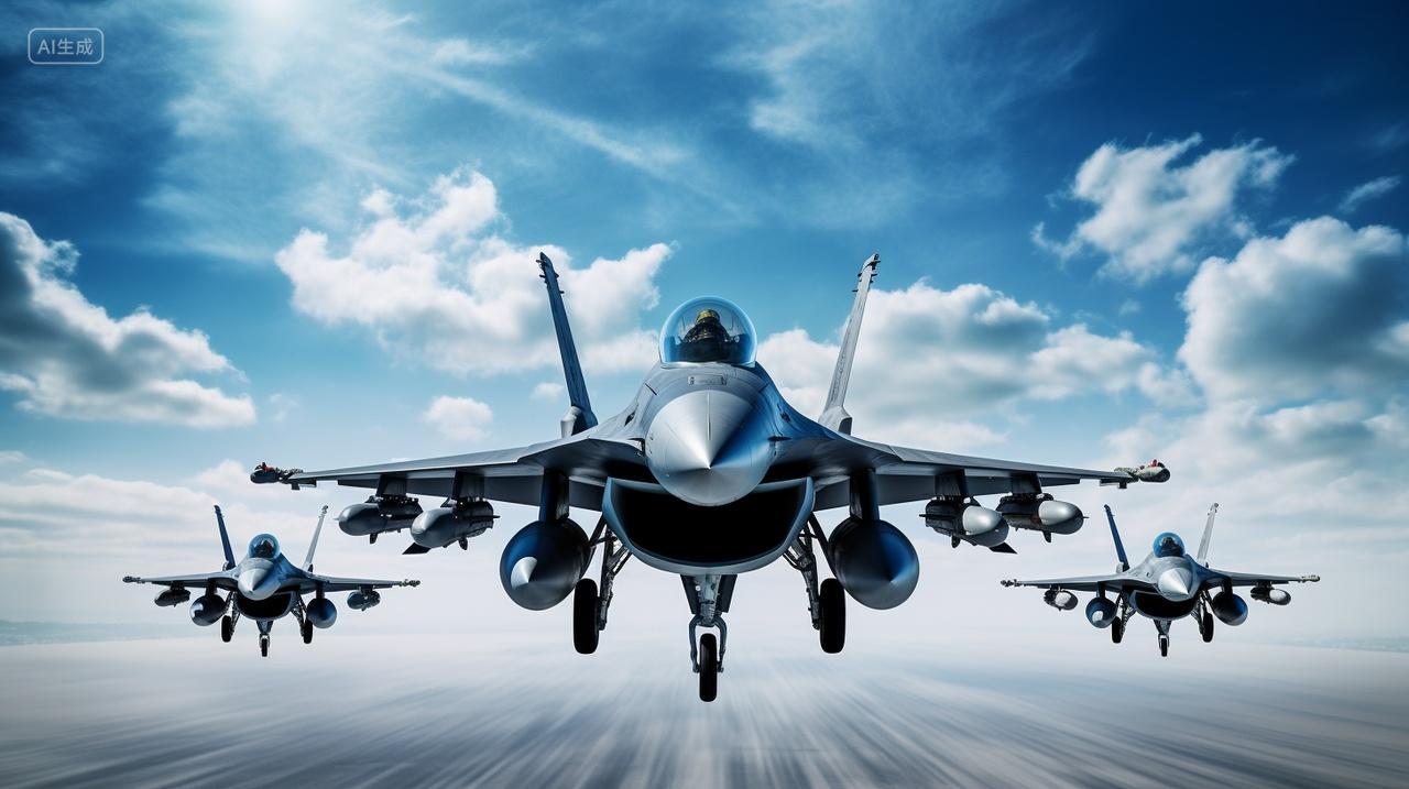 空中飞翔的战机飞机现代科技国防力量中国发展