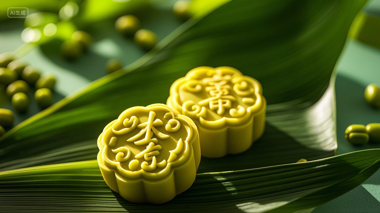 绿豆糕糕点甜点夏季美食