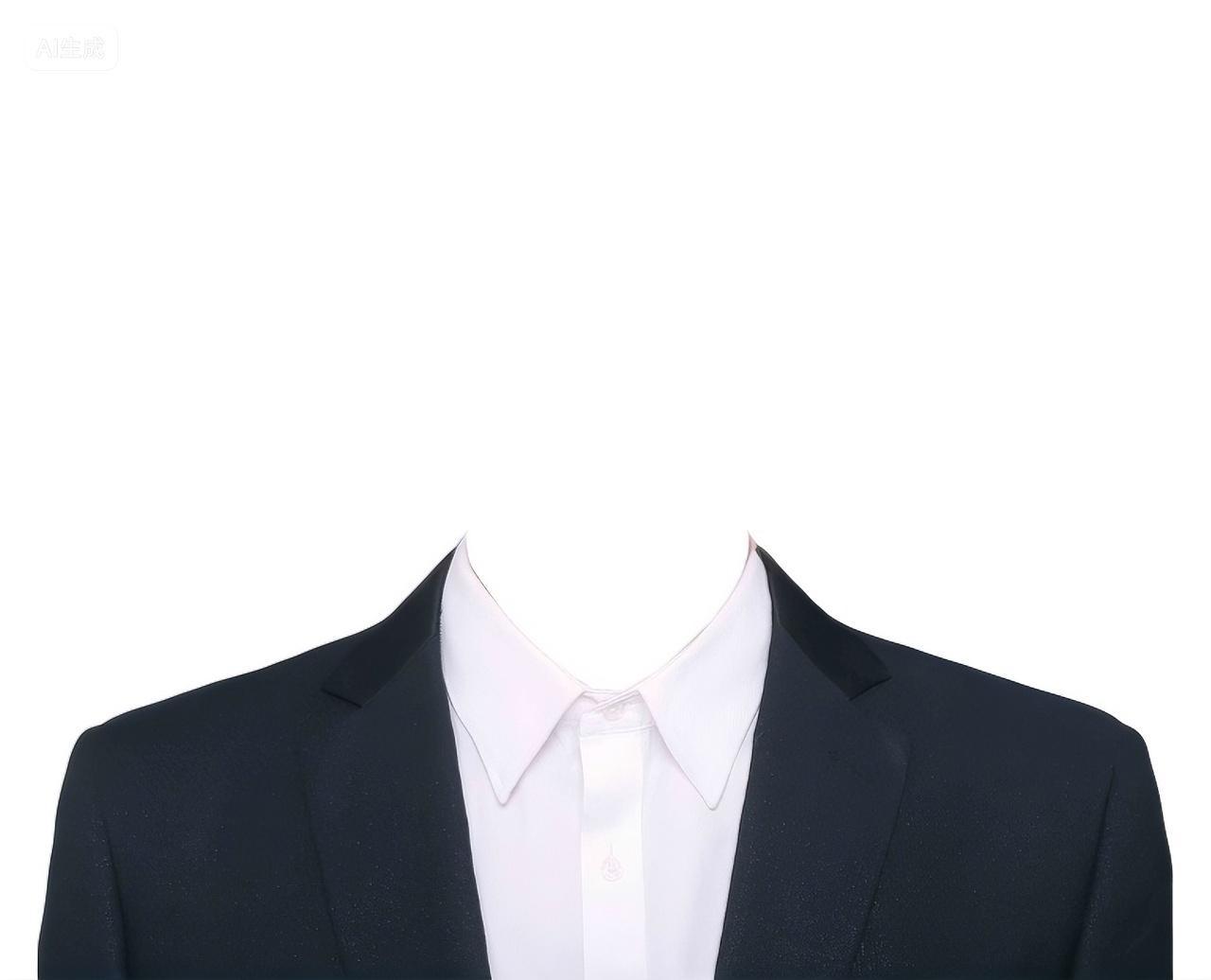 白底女士正装证件照模板