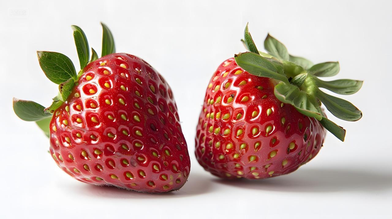 新鲜水果鲜嫩多汁的红草莓生鲜果蔬