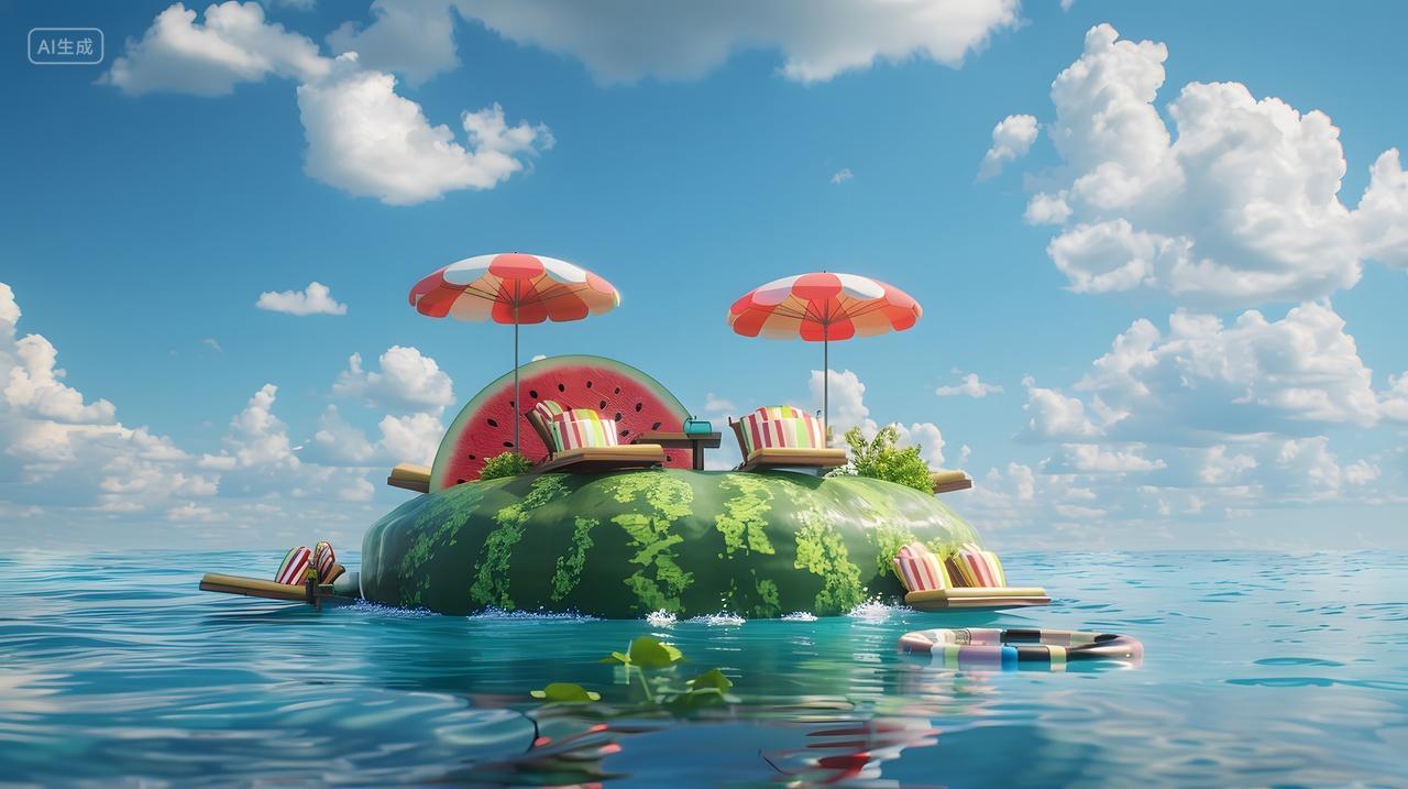 浮岛上的西瓜乐园