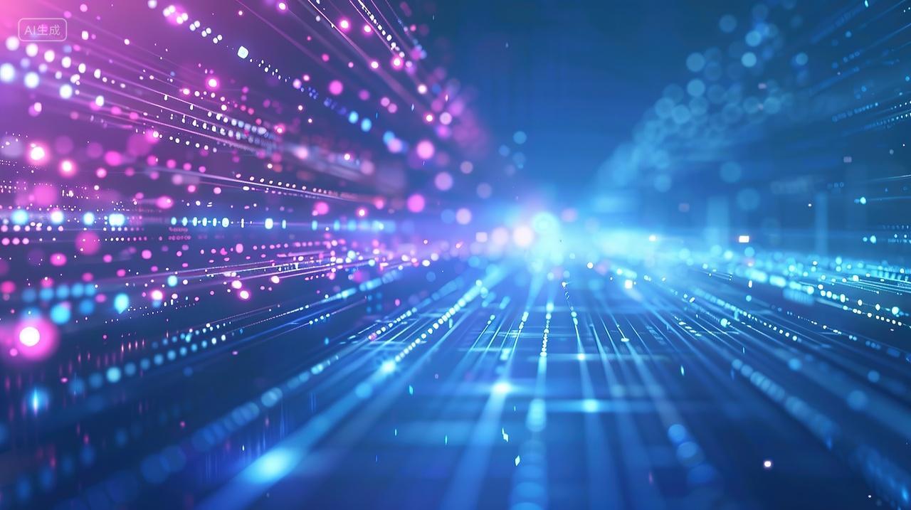 科技感光效蓝色背景