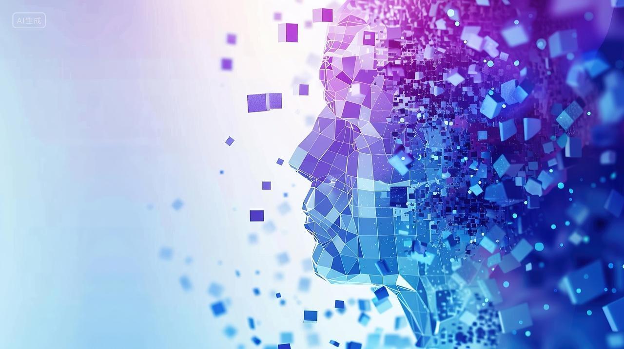 人像碎片化背景