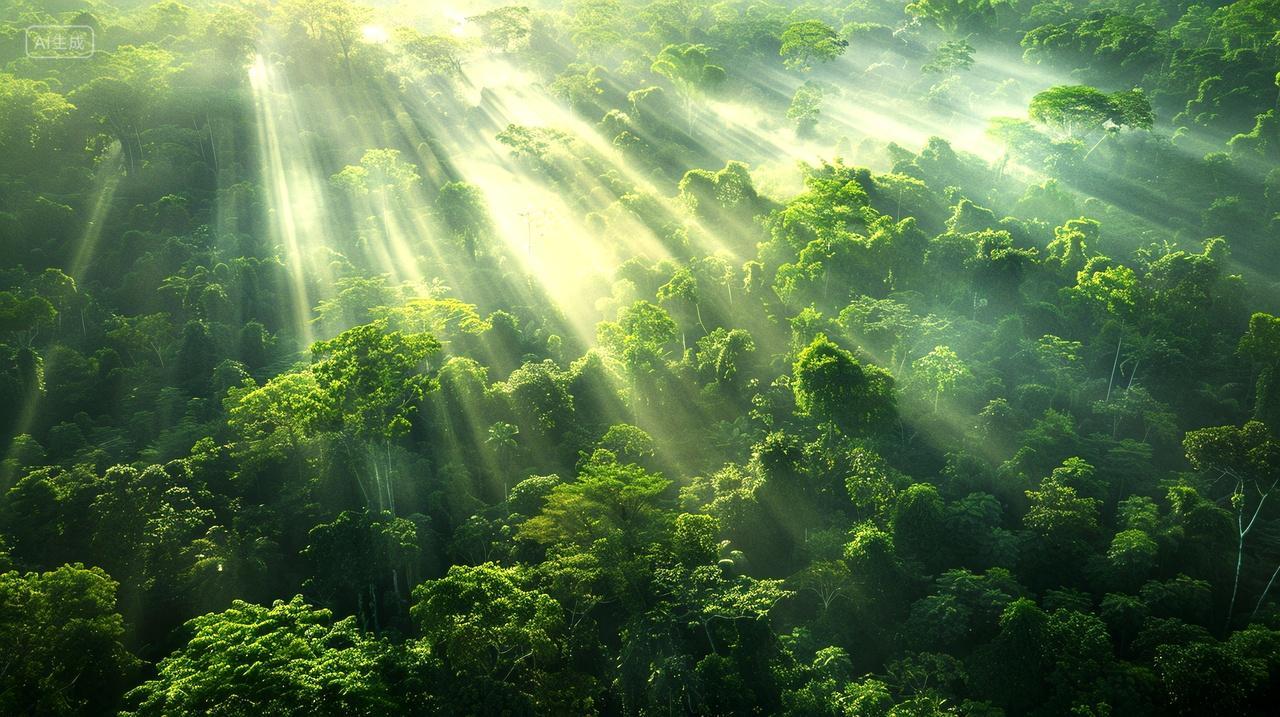 森林树林早晨阳光风景