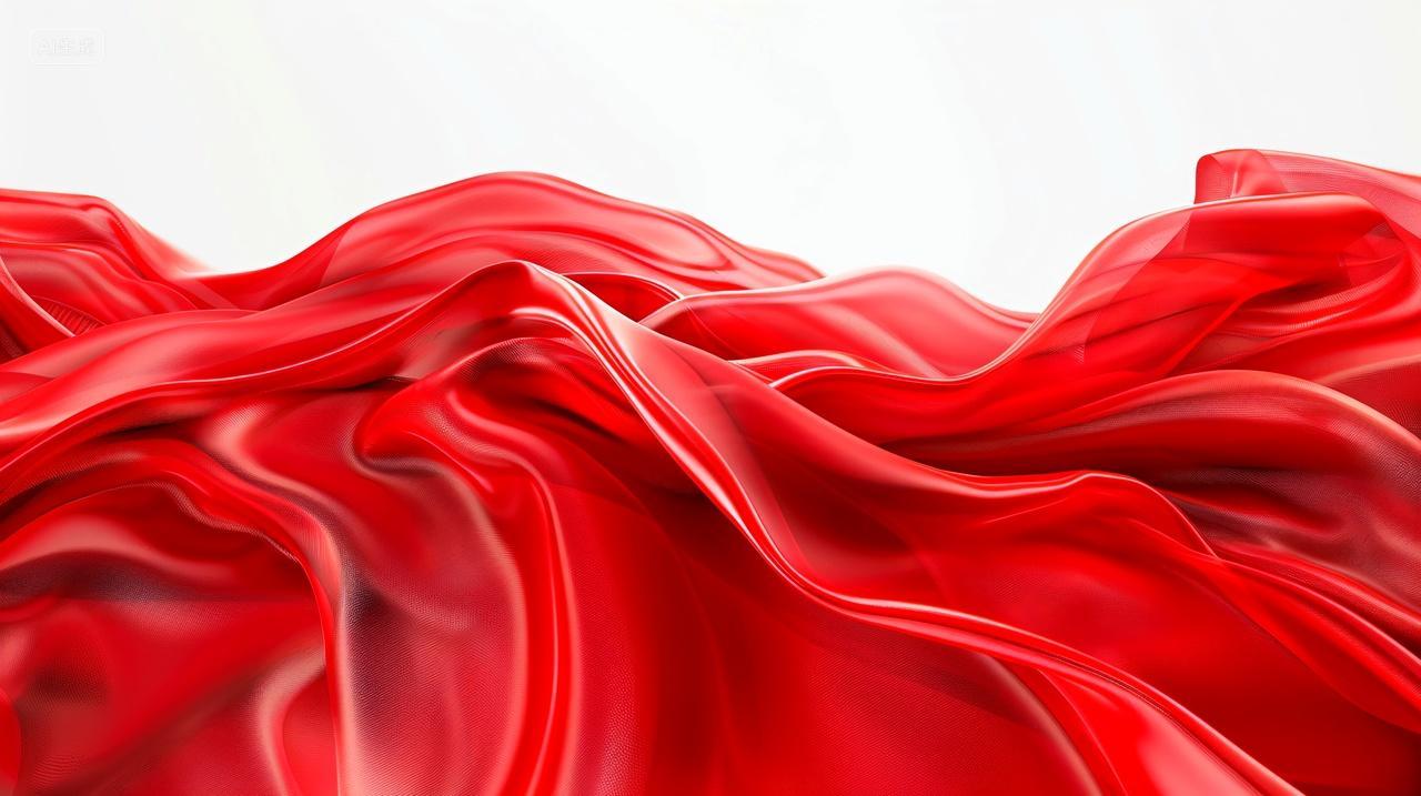 红色丝绸素材元素