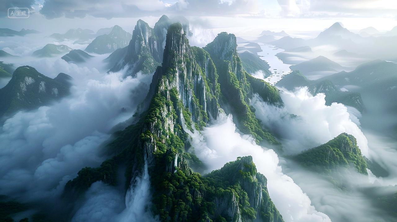 雾锁青山隐翠微