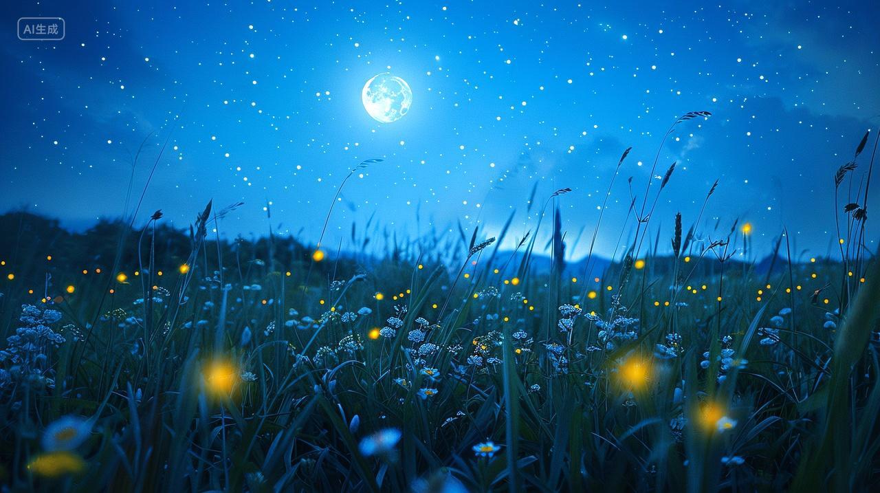 夏夜，星光与荧光交织