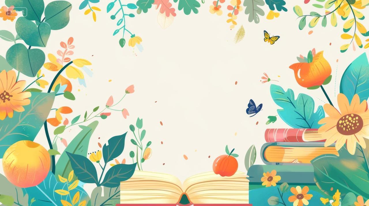 学习教育概念插图，文具书本