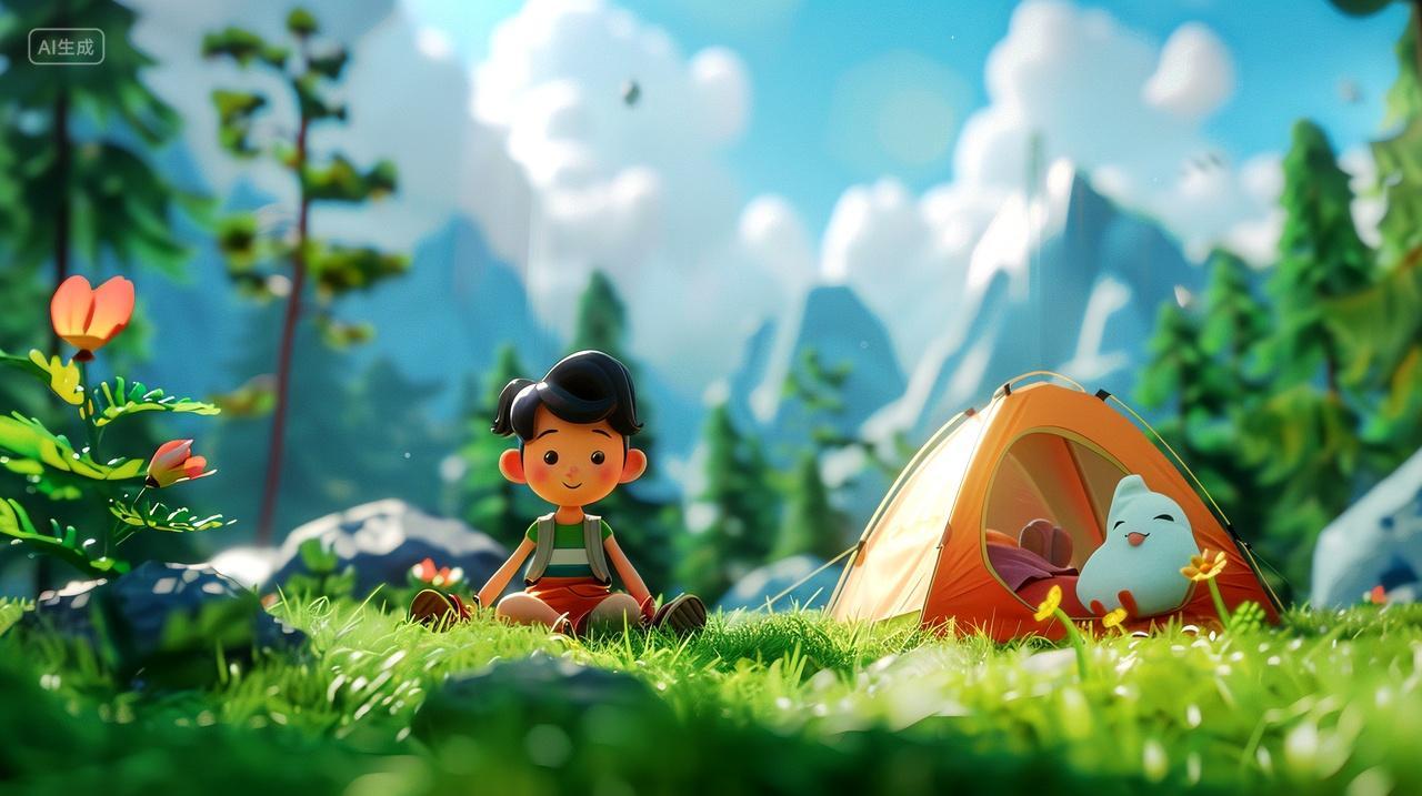 儿童夏令营插画海报