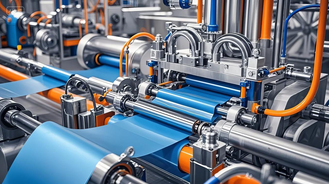 工业纺织机器设备生产流水线智能科技制造图科技