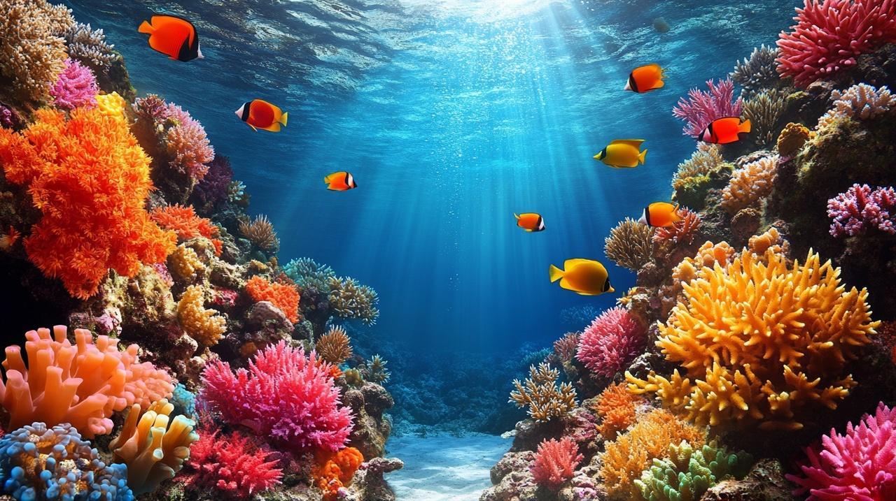 海洋馆海底世界的动物群像