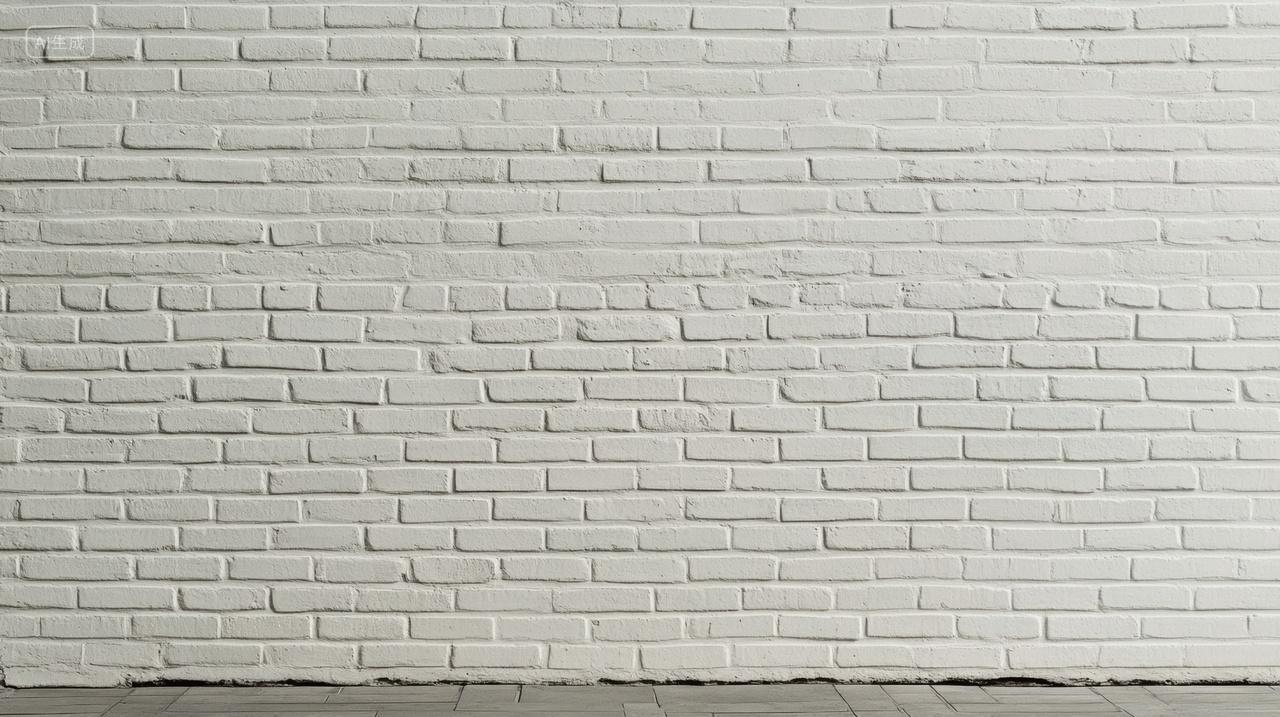 白色砖瓦墙极简风格建筑背景图