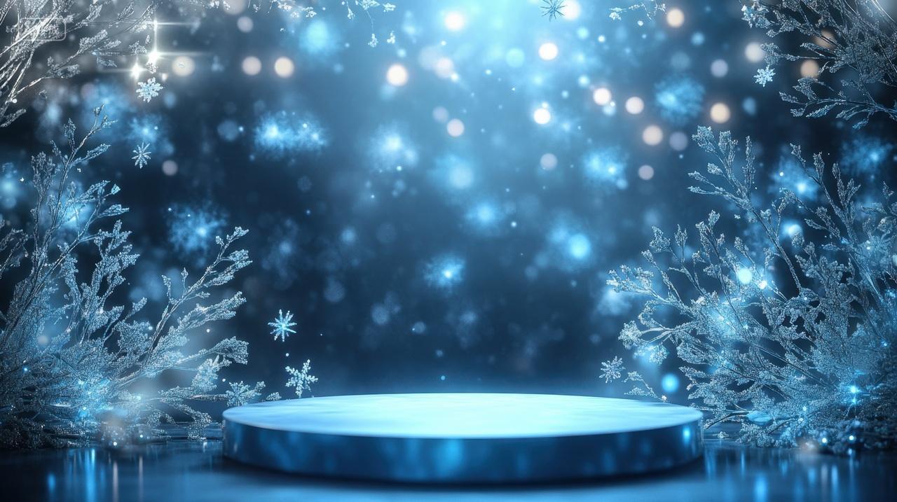 圣诞节梦幻光斑产品展台