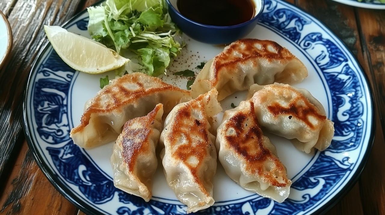 金黄酥脆的煎饺