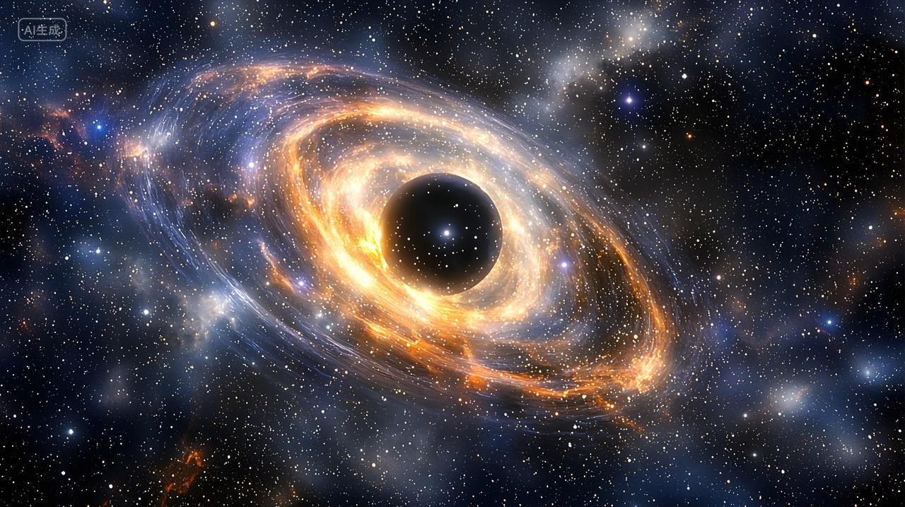 生动宇宙黑白洞与旋转恒星