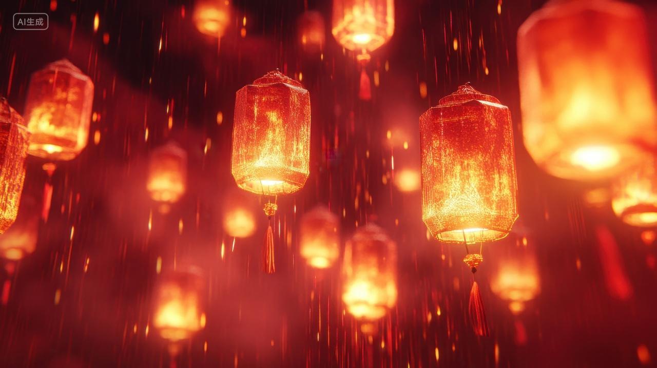 喜庆祥和的中国风灯笼素材