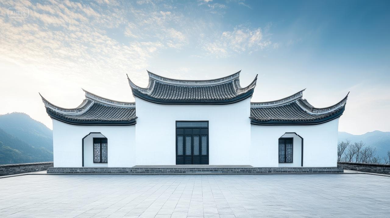 中国传统建筑人文旅游风景古宅青瓦白墙