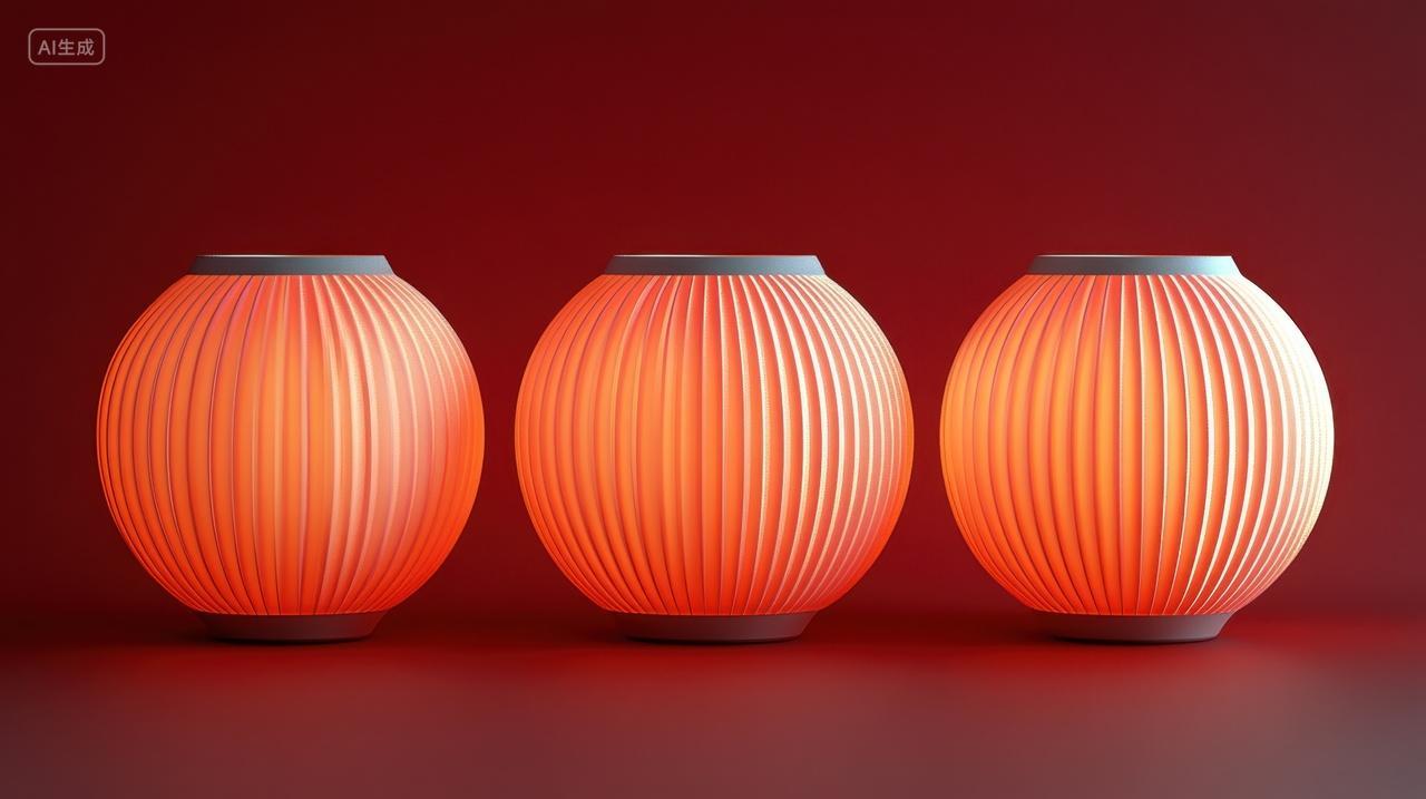 三个中式灯笼素材