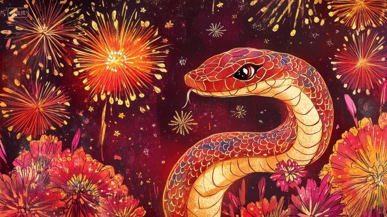 喜庆烟火中的蛇年