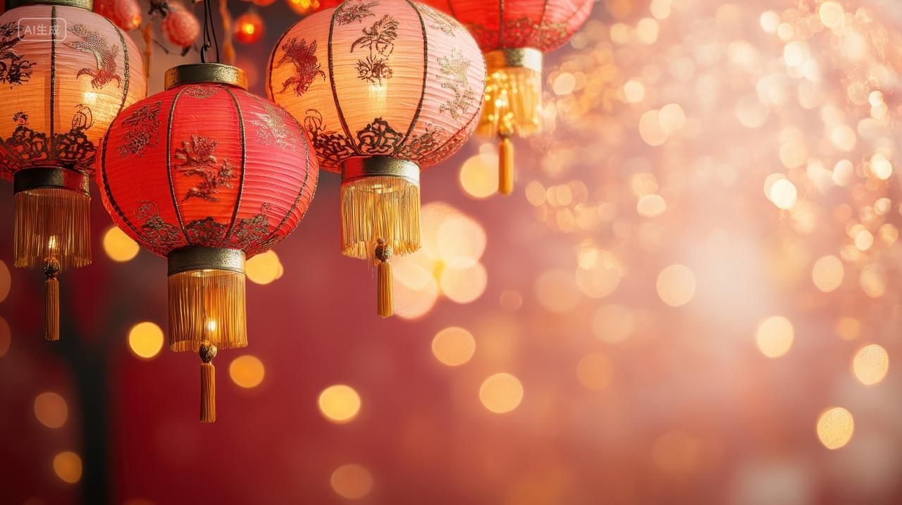 中国新年灯笼背景