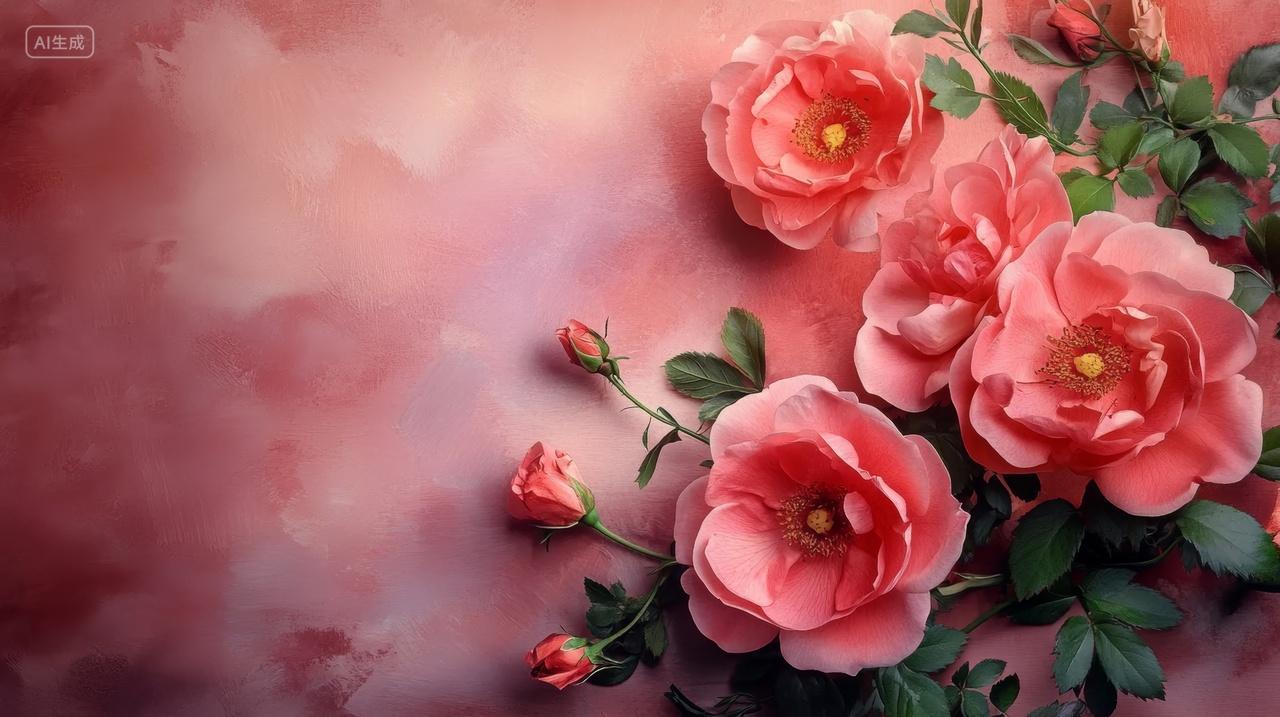 特写粉色玫瑰花七夕情人节520浪漫唯美