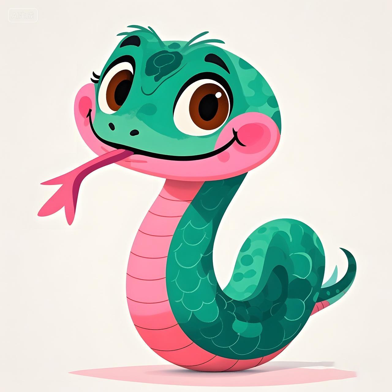 蛇年卡通小蛇温馨可爱造型2025年