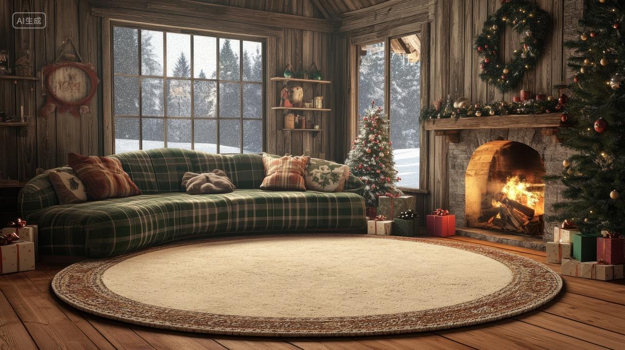 温馨小屋的圣诞装饰