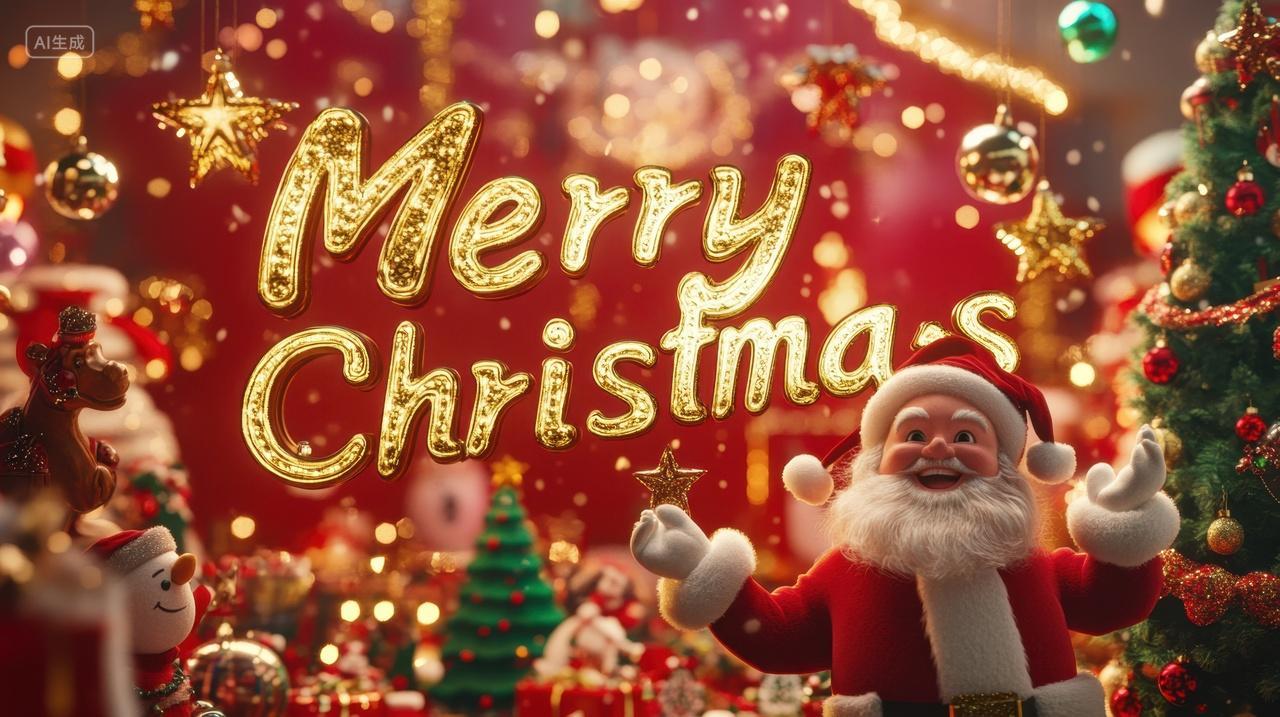喜庆圣诞节快乐海报