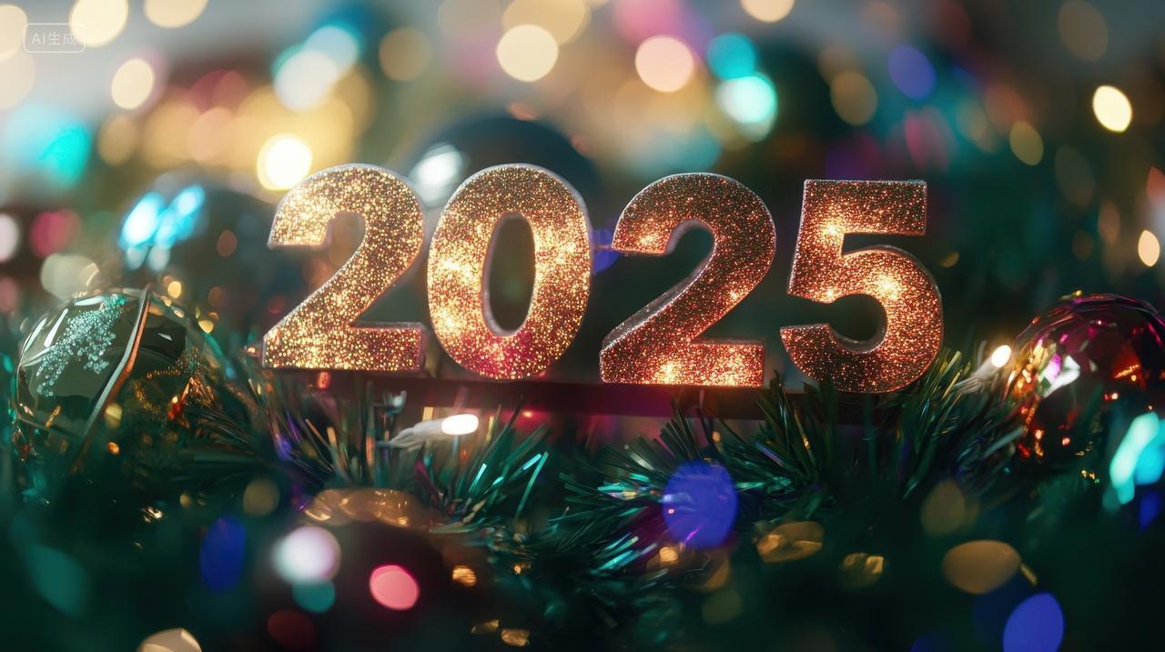 圣诞节2025新年字体背景