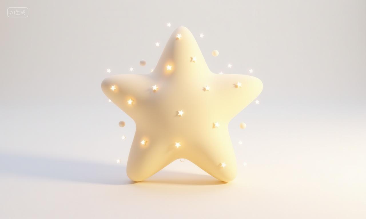 3D圣诞节发光星星装饰