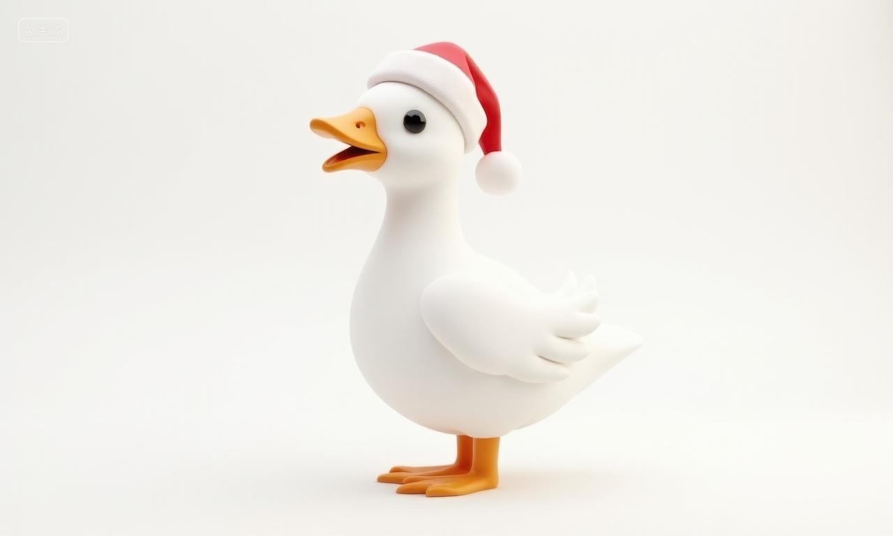 3D圣诞节卡通鸭鸭