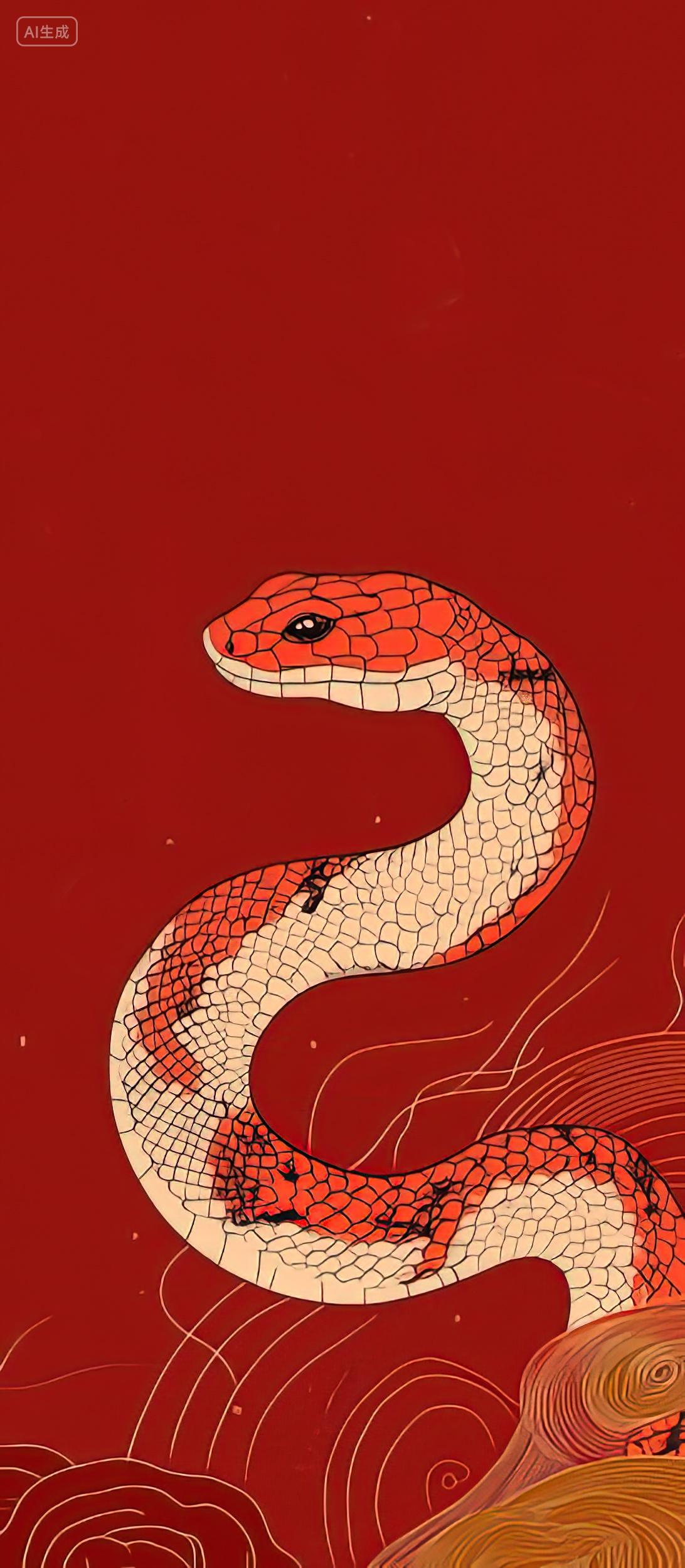 国潮生肖蛇新年素材